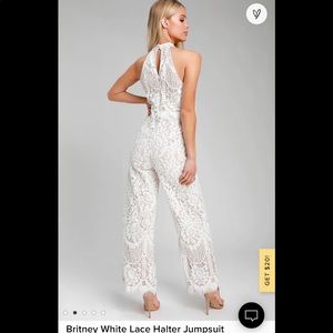 Lulus Britney White Lace Jumpsuit